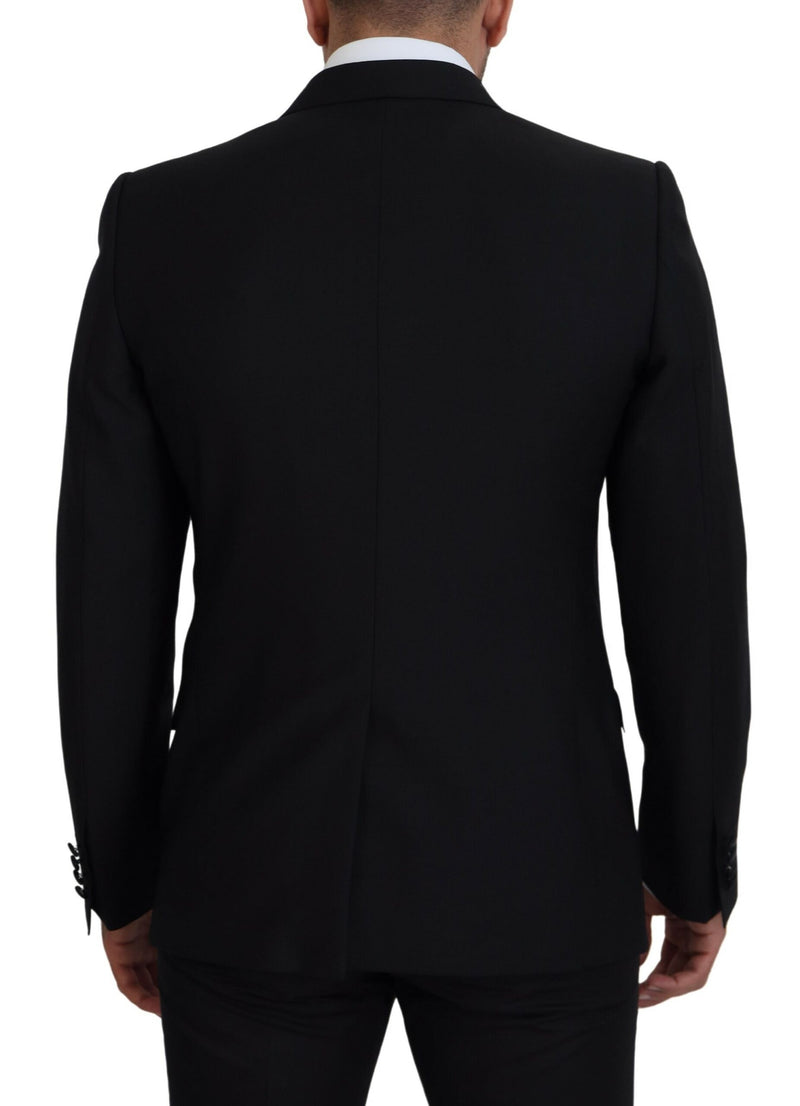 Black Slim Fit Formal Martini Blazer