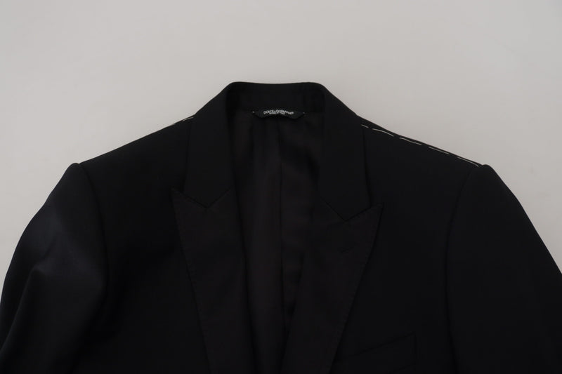 Black Slim Fit Formal Martini Blazer