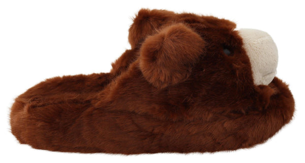 Brown Teddy Bear Slippers Sandals Shoes