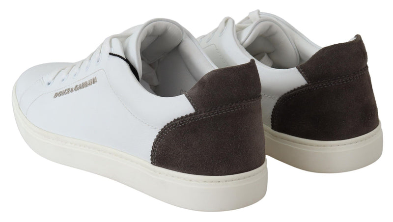 White Leather Low Top Casual Mens Sneakers Shoes