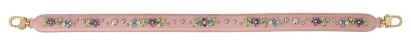 Pink Leather Crystal Stud Accessory Shoulder Strap