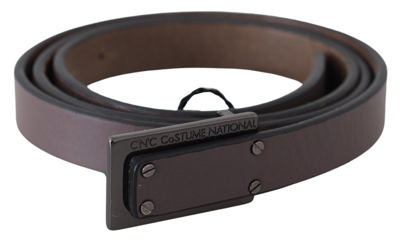 Brown Leather Tactical Logo Buckle Dark