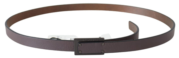 Brown Leather Tactical Logo Buckle Dark