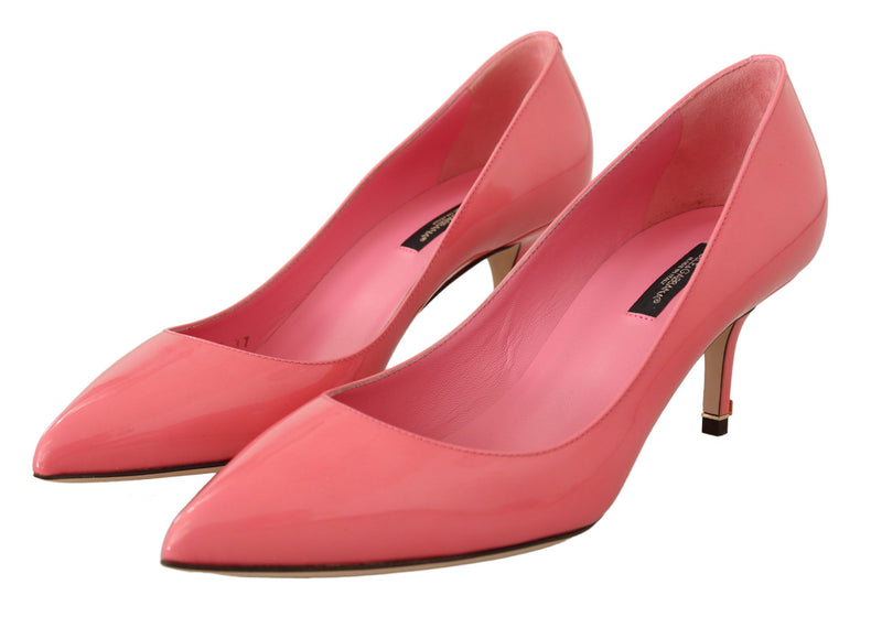 Pink Patent Leather Heels Pumps