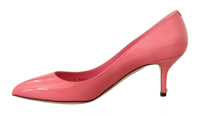 Pink Patent Leather Heels Pumps