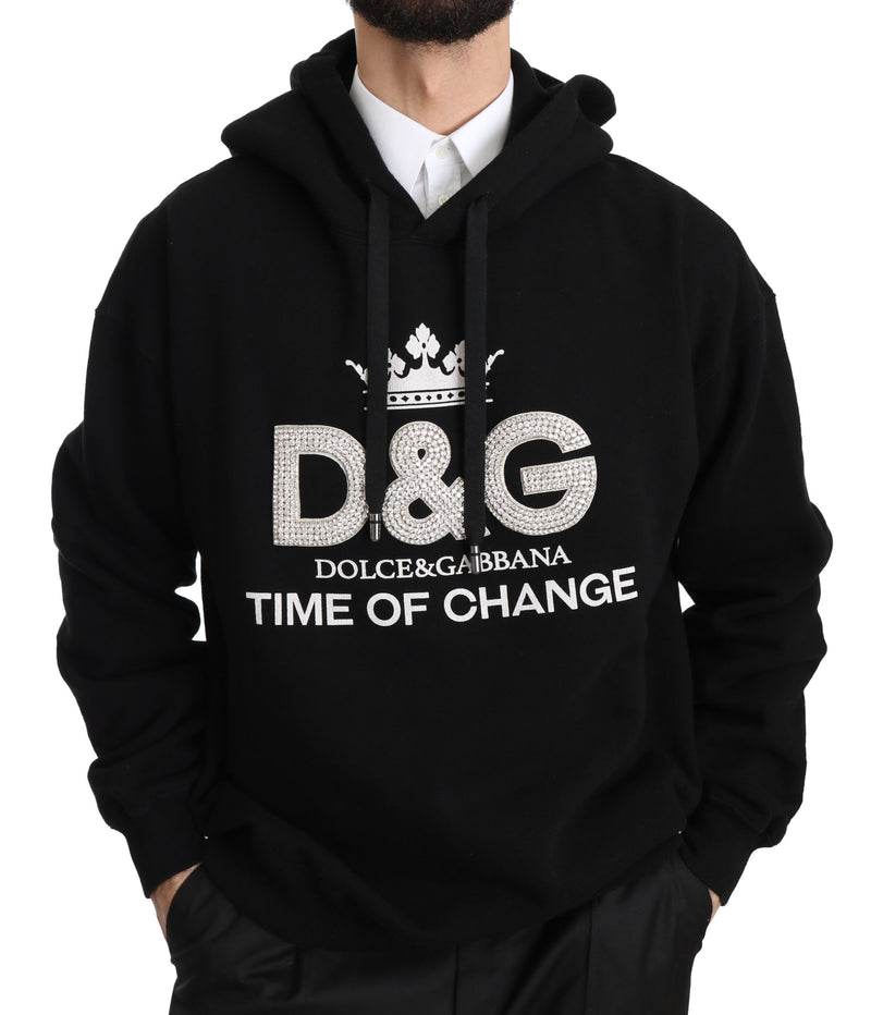 DG Crown Crystal Hooded Pullover Sweater