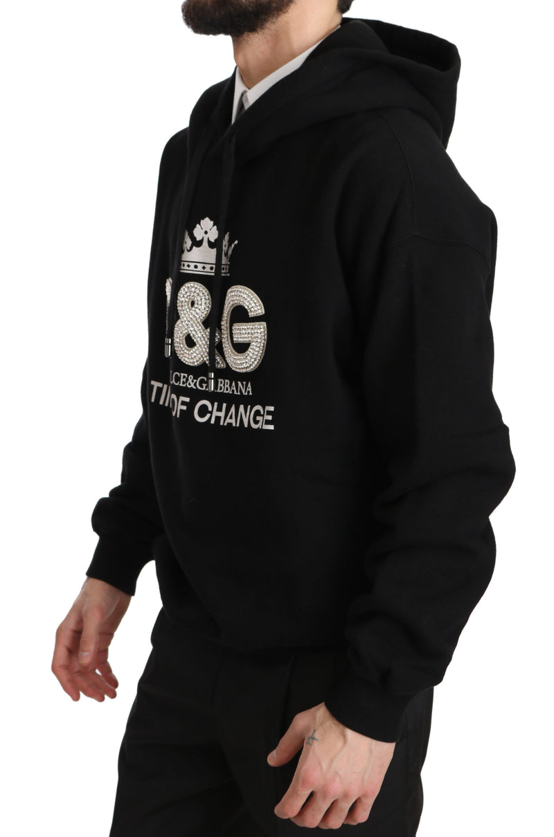 DG Crown Crystal Hooded Pullover Sweater