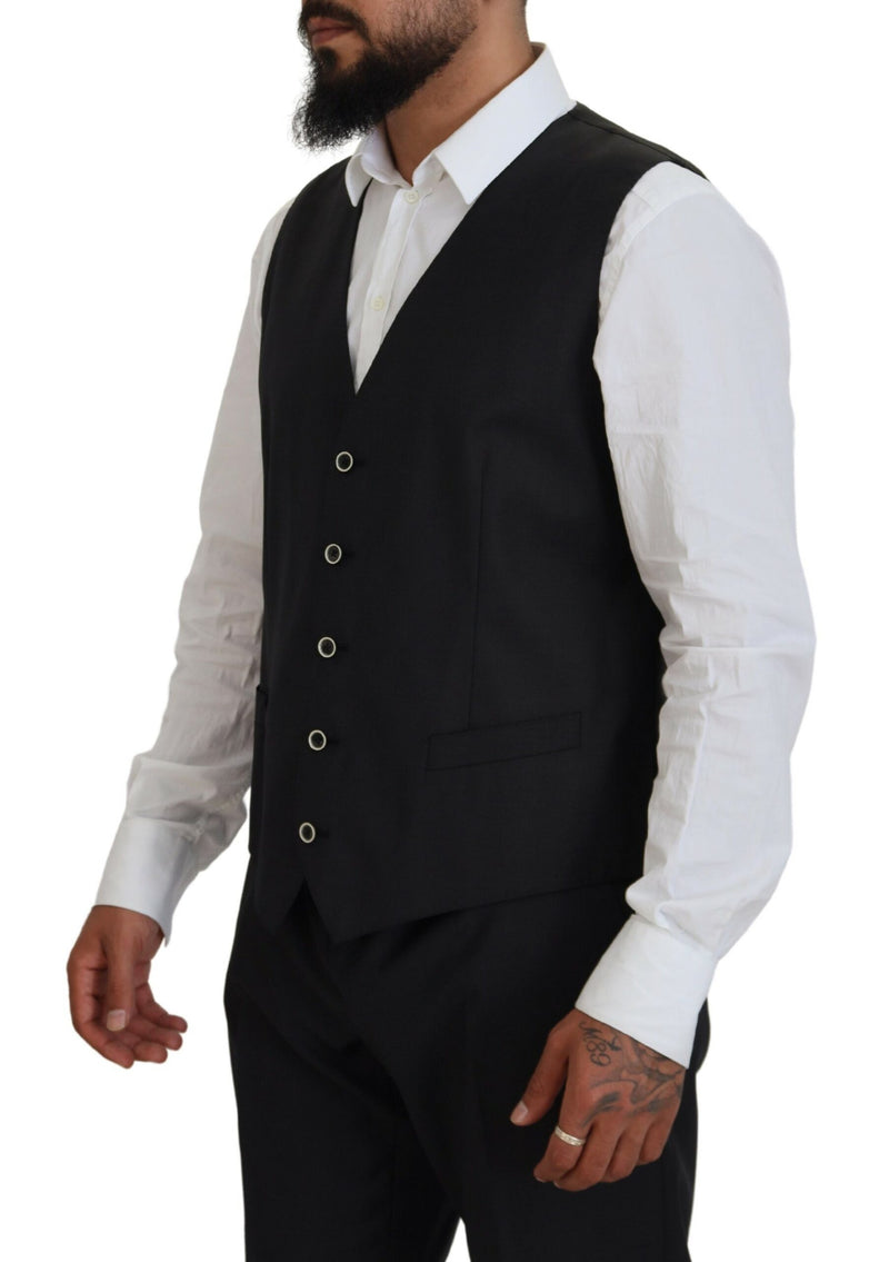 Black Single Breasted 3 Piece MARTINI Suit