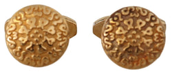 Gold Plated Brass Round Pin Men Cufflinks