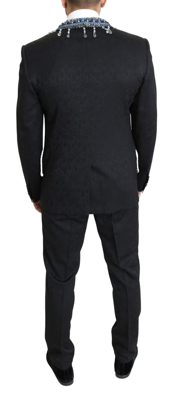 Black Beads Embellished 2 Piece MARTINI Suit