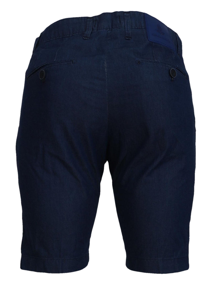 Navy Blue Cotton Bermuda Men Shorts