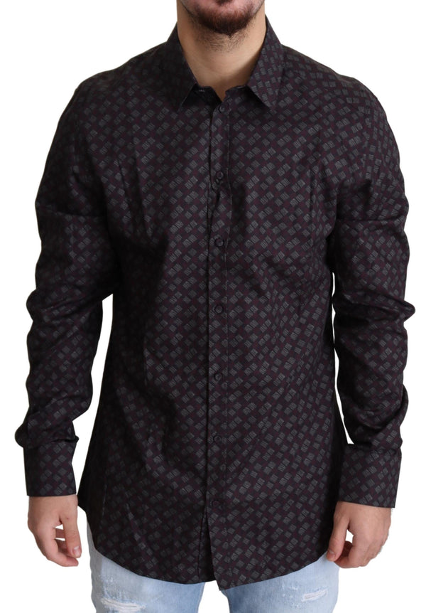 Multicolor GOLD Graphic Pattern Cotton Shirt