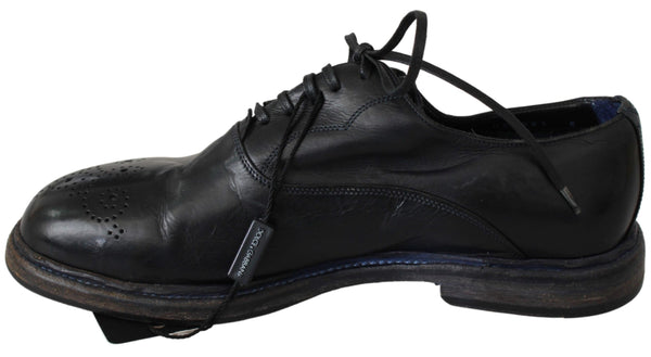 Black Leather Derby Dress Formal Shoes