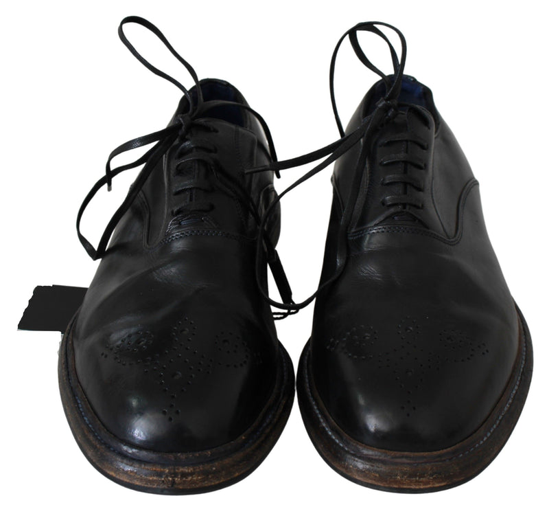 Black Leather Derby Dress Formal Shoes