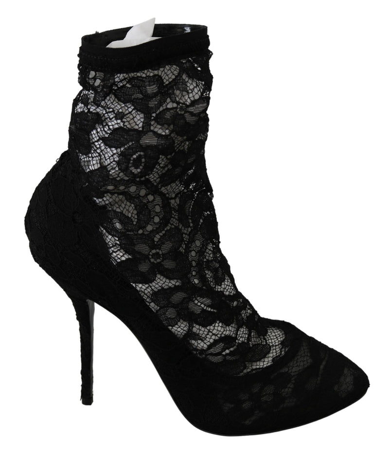 Black Lace Taormina High Pumps Shoes