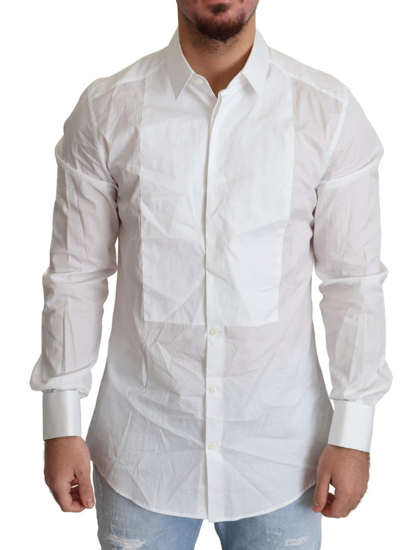 White Formal Cotton Tuxedo Dress Shirt