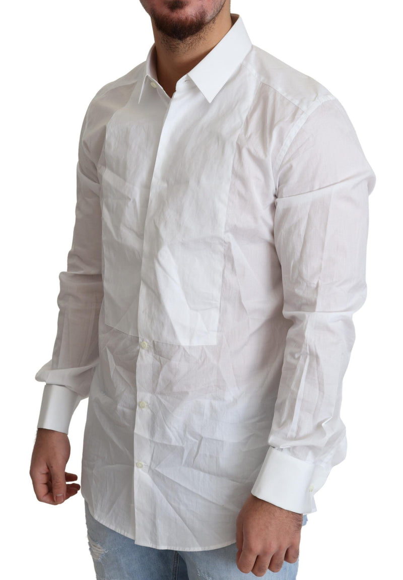 White Formal Cotton Tuxedo Dress Shirt