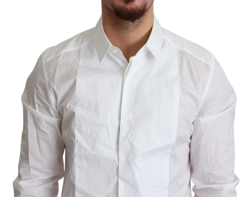 White Formal Cotton Tuxedo Dress Shirt