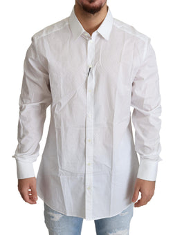 White Cotton Men Dress Formal Shirt