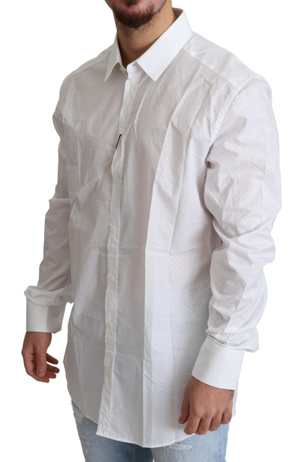 White Cotton Men Dress Formal Shirt