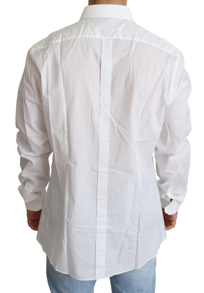 White Cotton Men Dress Formal Shirt