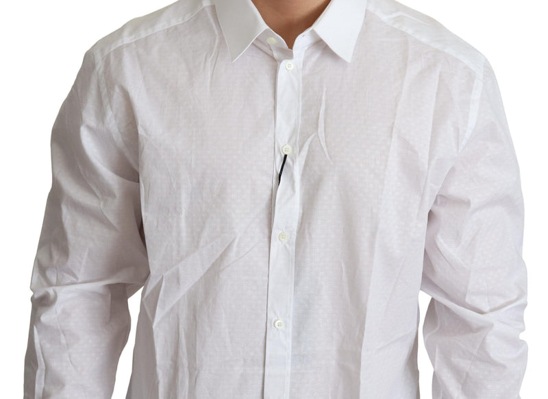 White Cotton Men Dress Formal Shirt