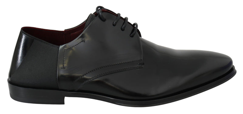 Black Patent Leather Lace Derby Shoes