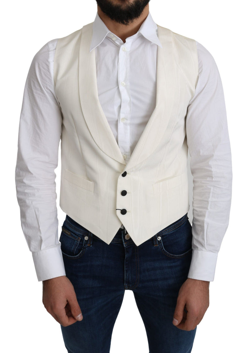 Off-White 100% Silk Formal Coat Vest