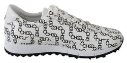 Monza White/Black Leather Sneakers