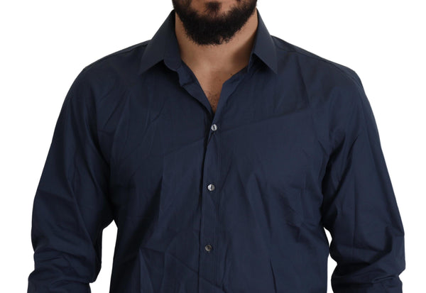 Blue Cotton MARTINI Slim Fit Dress Shirt