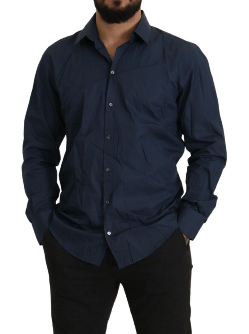 Blue Cotton MARTINI Slim Fit Dress Shirt