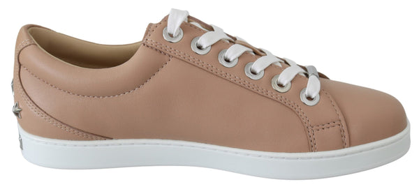 Cash Powder Pink Leather Sneakers