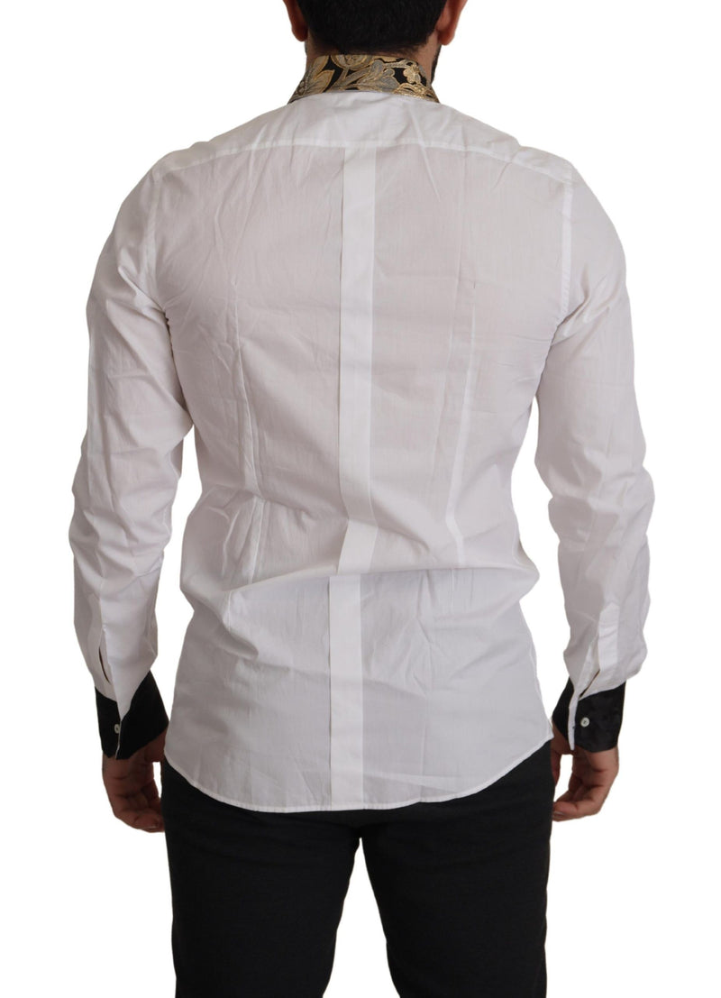 White Jacquard Cotton Formal Dress Shirt