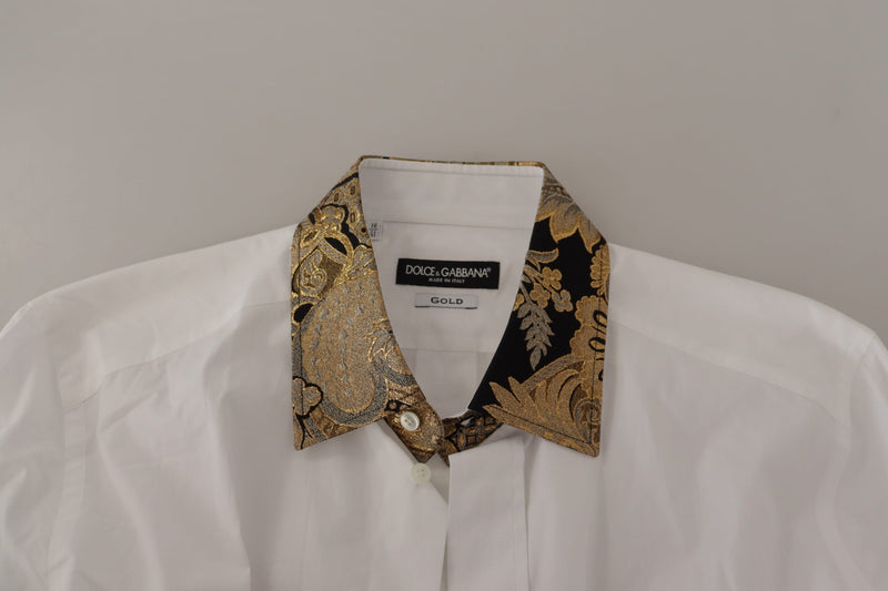 White Jacquard Cotton Formal Dress Shirt