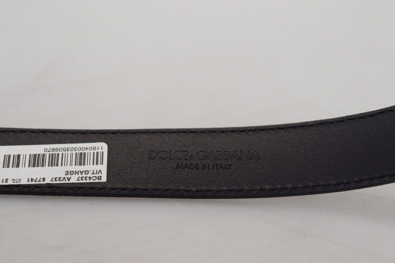 Blue Calf Leather Silver Tone Metal Buckle Belt