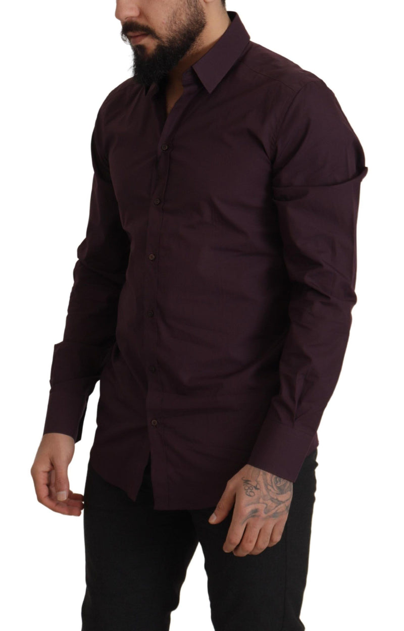 Purple Cotton GOLD Slim Fit Dress Shirt