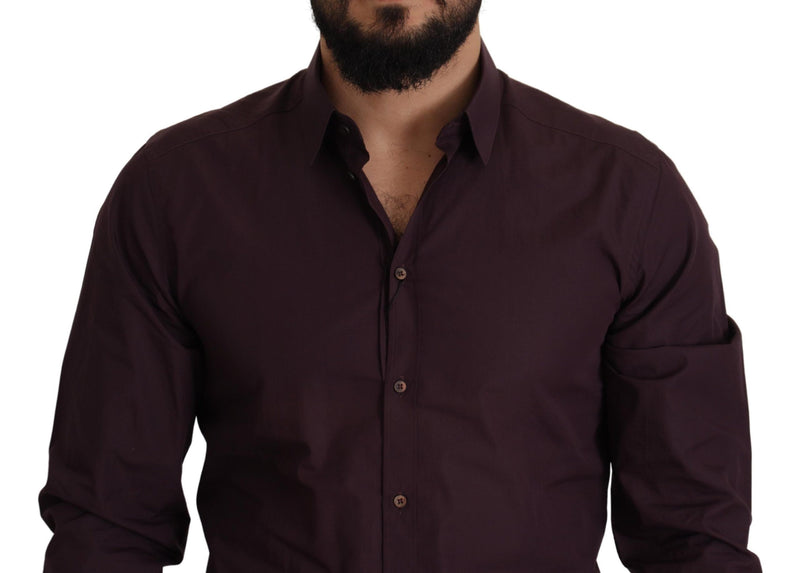 Purple Cotton GOLD Slim Fit Dress Shirt