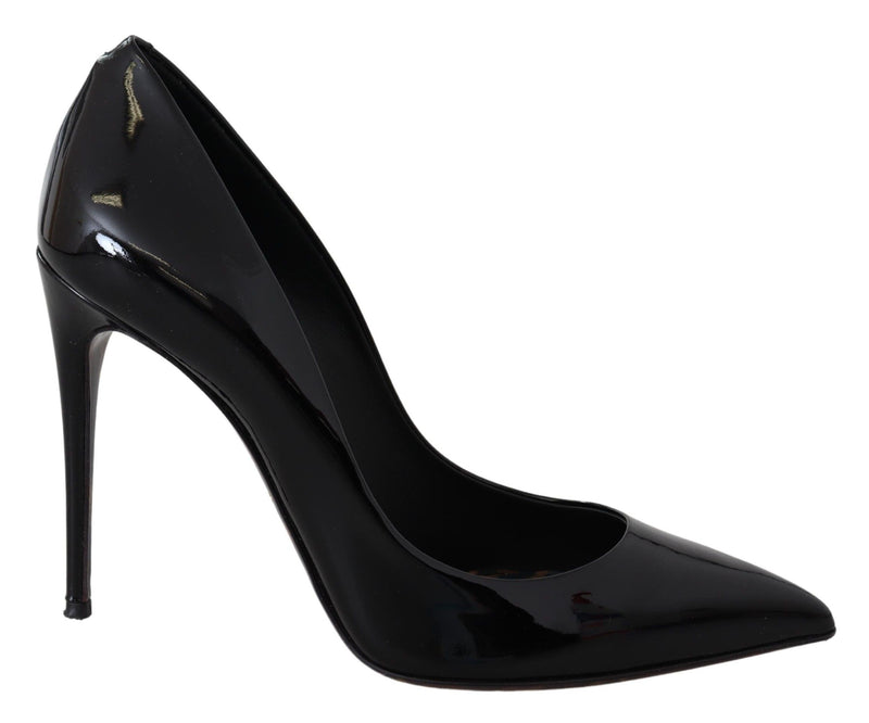 Black Patent Leather Heels Pumps Shoes