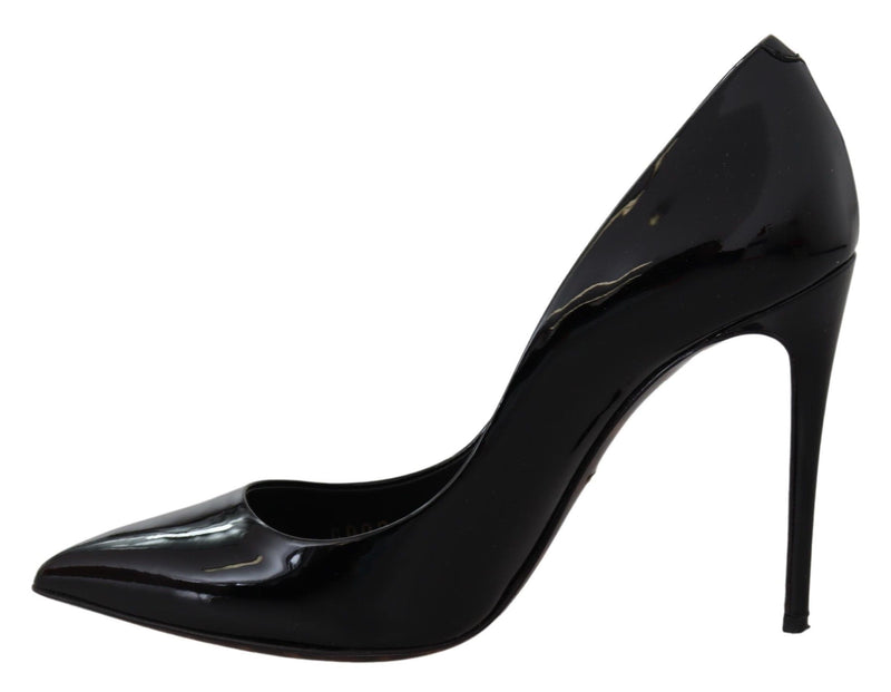 Black Patent Leather Heels Pumps Shoes