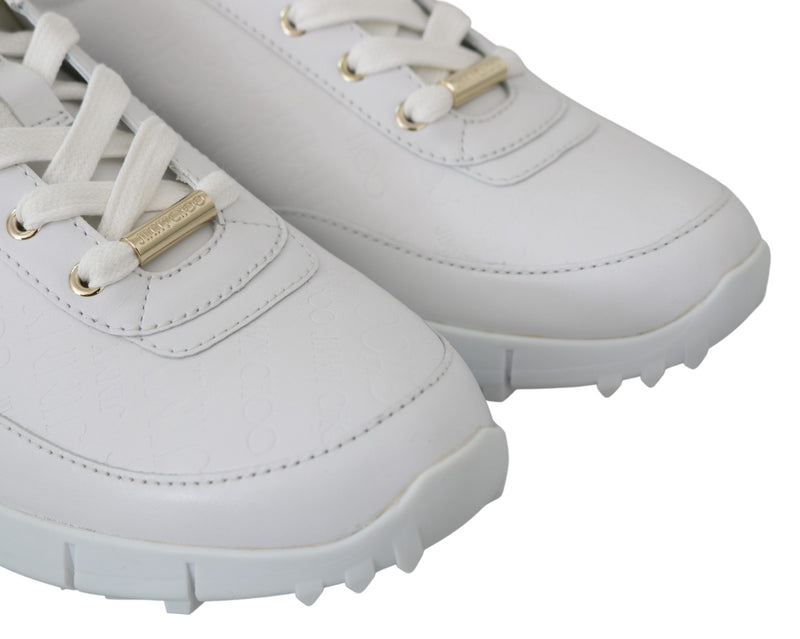 Monza White Leather Sneakers