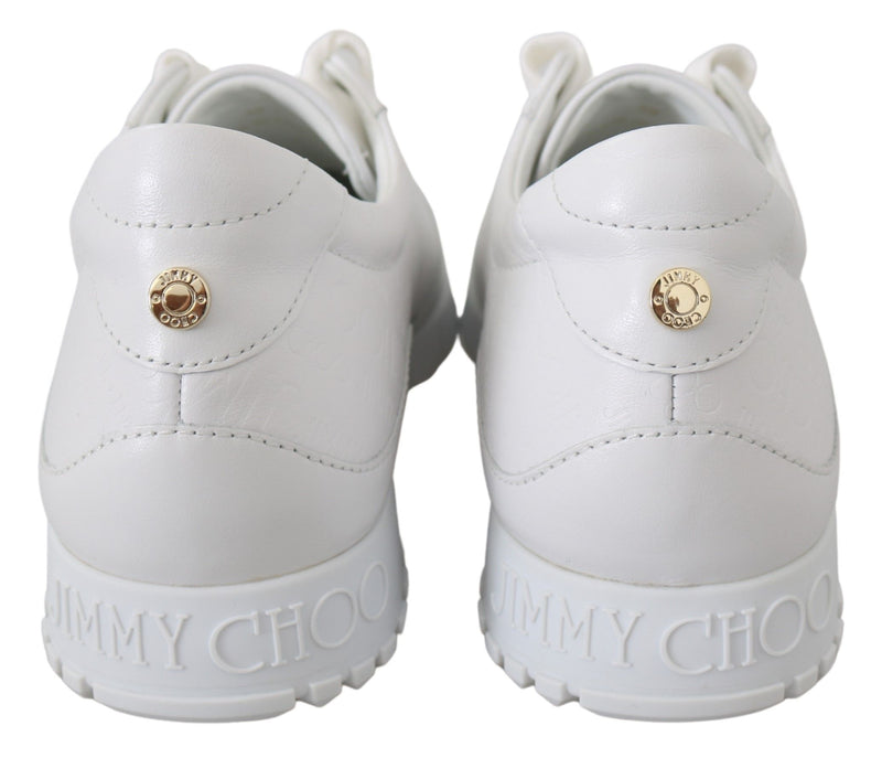 Monza White Leather Sneakers