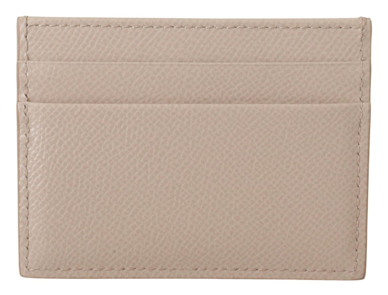 Beige Dauphine Leather Jewel DG Logo Wallet