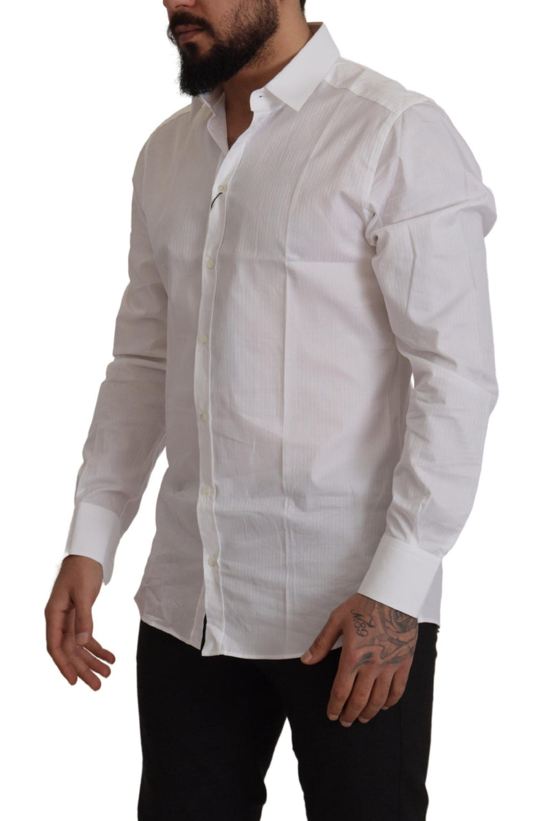 White Slim Fit Cotton Formal Dress Shirt