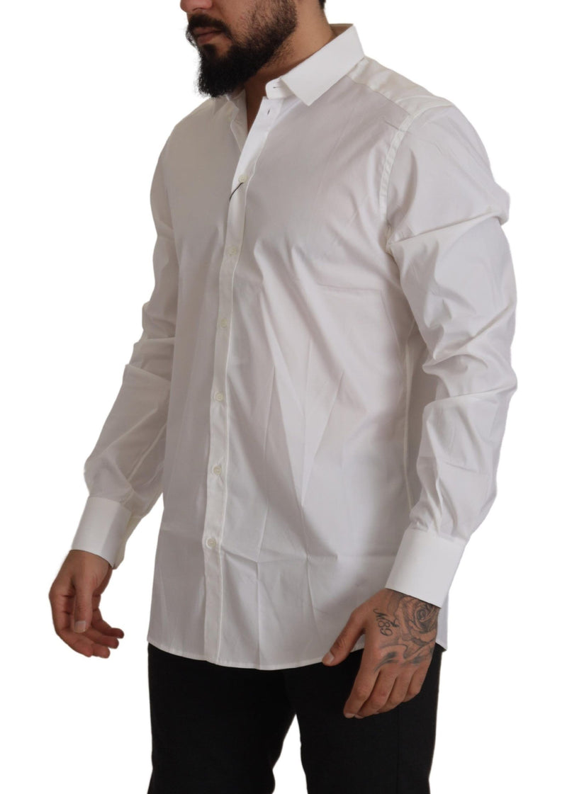 White Cotton Blend Formal MARTINI Shirt