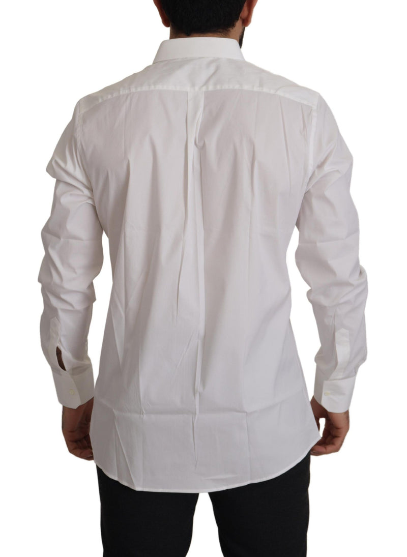 White Cotton Blend Formal MARTINI Shirt