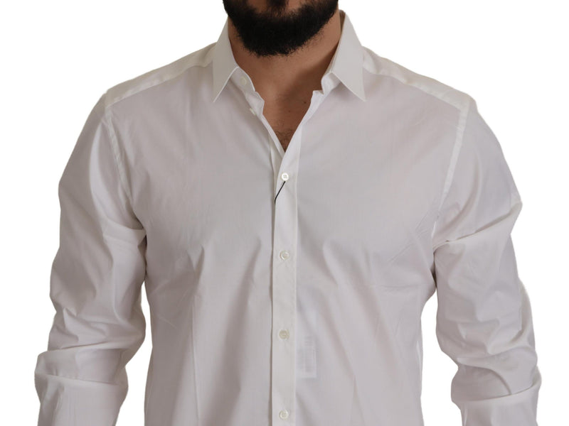 White Cotton Blend Formal MARTINI Shirt