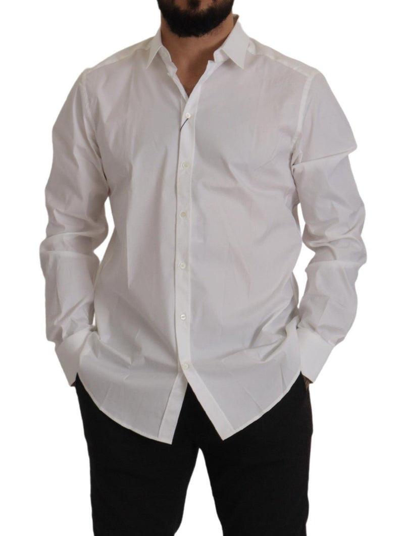 White Cotton Blend Formal MARTINI Shirt