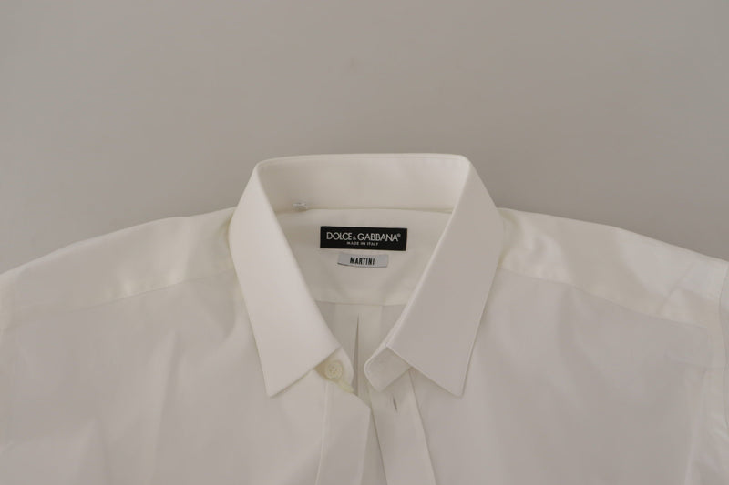 White Cotton Blend Formal MARTINI Shirt