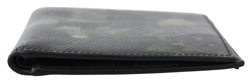 Green Camouflage Dauphine Leather Wallet