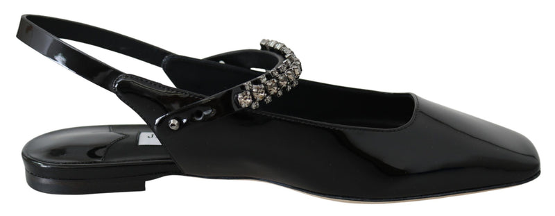 Mahdis Flat Black Patent Flat Shoes